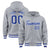 Custom Gray Royal Blue-White Varsity Full-Snap Letterman Classic Hoodie Jacket