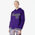 Custom Purple Black-White Varsity Full-Snap Letterman Classic Hoodie Jacket