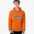 Custom Orange Navy-White Varsity Full-Snap Letterman Classic Hoodie Jacket