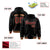 Custom Black Crimson-Gold Varsity Full-Snap Letterman Classic Hoodie Jacket