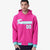 Custom Pink White-Aqua Varsity Full-Snap Letterman Classic Hoodie Jacket