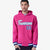 Custom Pink White-Royal Blue Varsity Full-Snap Letterman Classic Hoodie Jacket