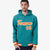 Custom Aqua Orange-White Varsity Full-Snap Letterman Classic Hoodie Jacket