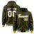 Custom Olive White-Gold Varsity Full-Snap Letterman Classic Hoodie Jacket