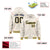 Custom Cream Navy-Gold Varsity Full-Snap Letterman Classic Hoodie Jacket