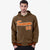 Custom Brown Orange-White Varsity Full-Snap Letterman Classic Hoodie Jacket