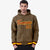 Custom Brown Crimson-Gold Varsity Full-Snap Letterman Classic Hoodie Jacket