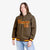 Custom Brown Crimson-Gold Varsity Full-Snap Letterman Classic Hoodie Jacket