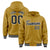 Custom Old Gold Black-White Varsity Full-Snap Letterman Classic Hoodie Jacket