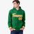 Custom Kelly Green Orange-White Varsity Full-Snap Letterman Classic Hoodie Jacket