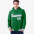 Custom Kelly Green Gray-White Varsity Full-Snap Letterman Classic Hoodie Jacket