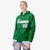 Custom Kelly Green Gray-White Varsity Full-Snap Letterman Classic Hoodie Jacket