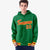 Custom Kelly Green Red-Gold Varsity Full-Snap Letterman Classic Hoodie Jacket