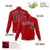 Custom Royal Red Navy White Bomber Full-Snap Varsity Letterman Jacket