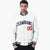 Custom White Navy Red Bomber Full-Snap Varsity Letterman Jacket