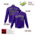 Custom Purple Black-White Bomber Full-Snap Varsity Letterman Jacket