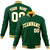 Custom Kelly-Green White-Gold Bomber Full-Snap Varsity Letterman Jacket