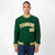 Custom Kelly-Green White-Gold Bomber Full-Snap Varsity Letterman Jacket