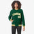 Custom Kelly-Green White-Gold Bomber Full-Snap Varsity Letterman Jacket