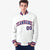 Custom White Navy Blue Red Bomber Full-Snap Varsity Letterman Jacket