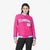 Custom Pink White Aqua Bomber Full-Snap Varsity Letterman Jacket