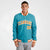 Custom Aqua Orange White Bomber Full-Snap Varsity Letterman Jacket