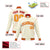 Custom Cream Yellow Red Bomber Full-Snap Varsity Letterman Jacket