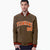 Custom Brown Orange White Bomber Full-Snap Varsity Letterman Jacket