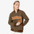 Custom Brown Orange White Bomber Full-Snap Varsity Letterman Jacket