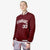 Custom Burgundy White Bomber Full-Snap Varsity Letterman Jacket