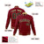 Custom Burgundy Black Old-Gold Bomber Full-Snap Varsity Letterman Jacket