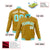 Custom Brown Aqua White Bomber Full-Snap Varsity Letterman Jacket