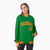 Custom Neon-Green Red-Gold Bomber Full-Snap Varsity Letterman Jacket