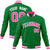 Custom Neon-Green Pink-White Bomber Full-Snap Varsity Letterman Jacket