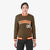 Custom Brown Orange White Bomber Full-Snap Varsity Letterman Jacket