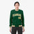 Custom Midnight-Green Brown White Bomber Full-Snap Varsity Letterman Jacket