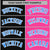 Custom Black Light-Blue Pink Bomber Full-Snap Varsity Letterman Split Fashion Jacket