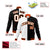 Custom White Black Orange Bomber Full-Snap Varsity Letterman Split Fashion Jacket