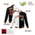 Custom White Black Burgundy Bomber Full-Snap Varsity Letterman Split Fashion Jacket