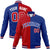 Custom Royal-Red White Thunder-Blue Bomber Full-Snap Varsity Letterman Split Fashion Jacket