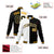 Custom White Black Gold Bomber Full-Snap Varsity Letterman Split Fashion Jacket