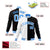 Custom White Black Light-Blue Bomber Full-Snap Varsity Letterman Split Fashion Jacket