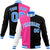 Custom Pink Black Light-Blue Bomber Full-Snap Varsity Letterman Split Fashion Jacket