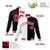 Custom White Black Red Bomber Full-Snap Varsity Letterman Split Fashion Jacket