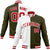 Custom White Olive Red Bomber Full-Snap Varsity Letterman Split Fashion Jacket