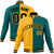 Custom Yellow Aqua Black Bomber Full-Snap Varsity Letterman Split Fashion Jacket