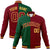 Custom Kelly Green Burgundy-Gold Bomber Full-Snap Varsity Letterman Split Fashion Jacket