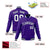 Custom Purple- White-Black Bomber Full-Snap Varsity Letterman Jacket