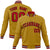 Custom Gold- Red-White Bomber Full-Snap Varsity Letterman Jacket