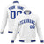 Custom White- Blue-Gray Bomber Full-Snap Varsity Letterman Jacket